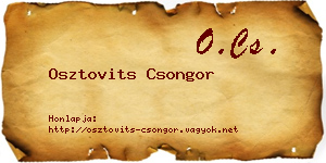 Osztovits Csongor névjegykártya